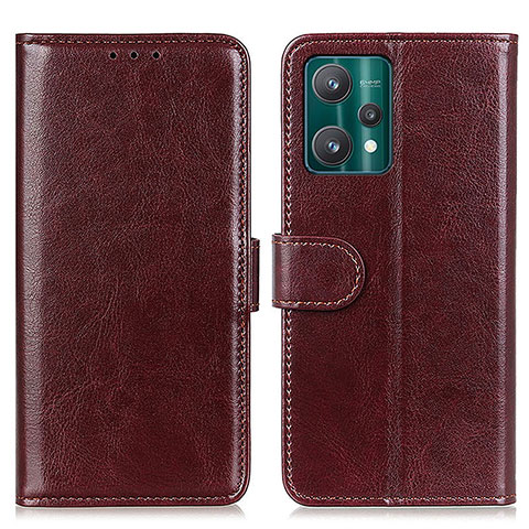 Funda de Cuero Cartera con Soporte Carcasa M07L para Realme 9 Pro+ Plus 5G Marron