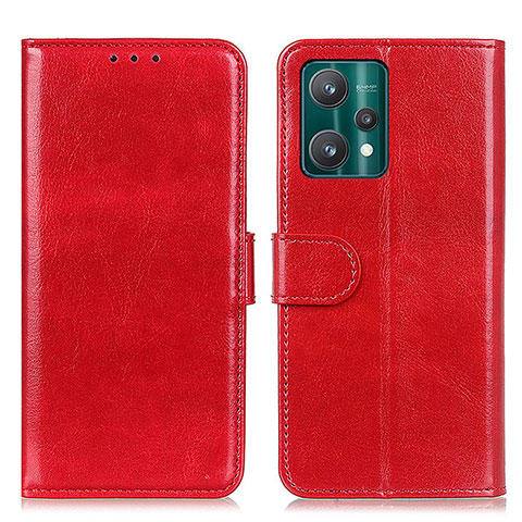 Funda de Cuero Cartera con Soporte Carcasa M07L para Realme 9 Pro+ Plus 5G Rojo