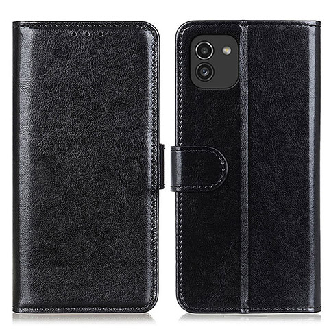 Funda de Cuero Cartera con Soporte Carcasa M07L para Samsung Galaxy A03 Negro