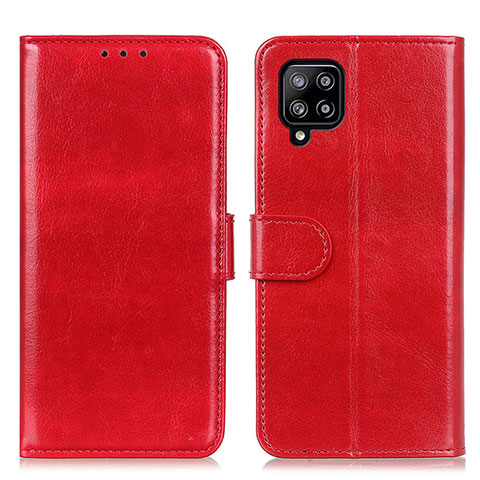 Funda de Cuero Cartera con Soporte Carcasa M07L para Samsung Galaxy A22 4G Rojo