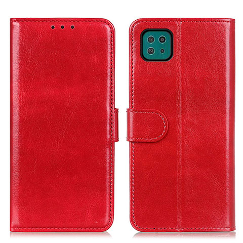 Funda de Cuero Cartera con Soporte Carcasa M07L para Samsung Galaxy F42 5G Rojo