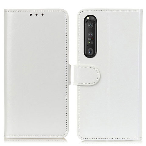 Funda de Cuero Cartera con Soporte Carcasa M07L para Sony Xperia 1 III Blanco