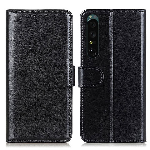 Funda de Cuero Cartera con Soporte Carcasa M07L para Sony Xperia 1 IV Negro