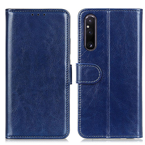 Funda de Cuero Cartera con Soporte Carcasa M07L para Sony Xperia 1 V Azul