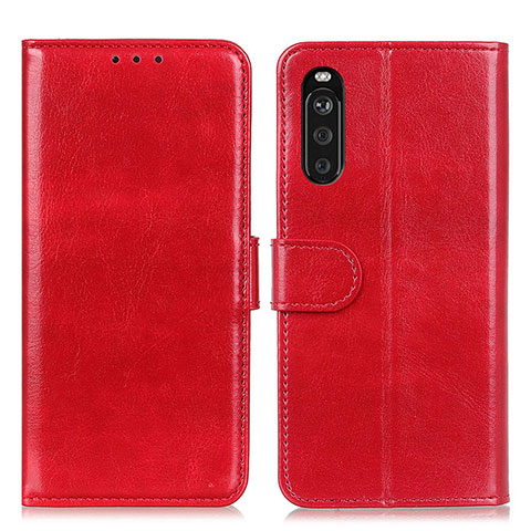 Funda de Cuero Cartera con Soporte Carcasa M07L para Sony Xperia 10 III Lite Rojo