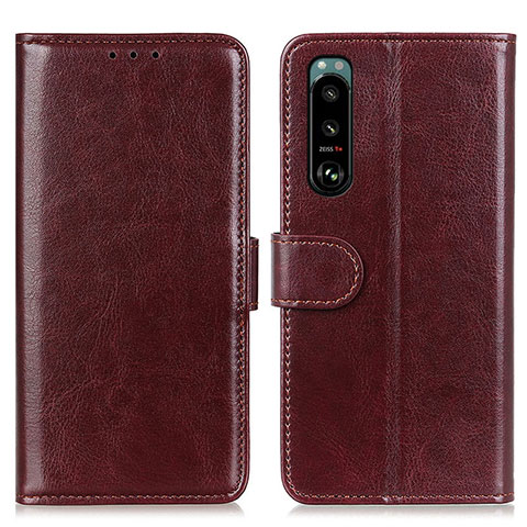 Funda de Cuero Cartera con Soporte Carcasa M07L para Sony Xperia 5 III Marron