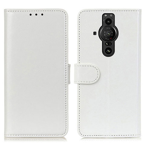 Funda de Cuero Cartera con Soporte Carcasa M07L para Sony Xperia PRO-I Blanco