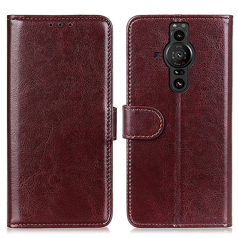 Funda de Cuero Cartera con Soporte Carcasa M07L para Sony Xperia PRO-I Marron