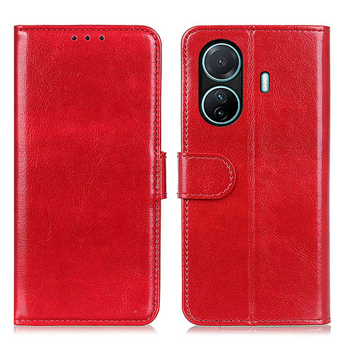 Funda de Cuero Cartera con Soporte Carcasa M07L para Vivo iQOO Z6 Pro 5G Rojo