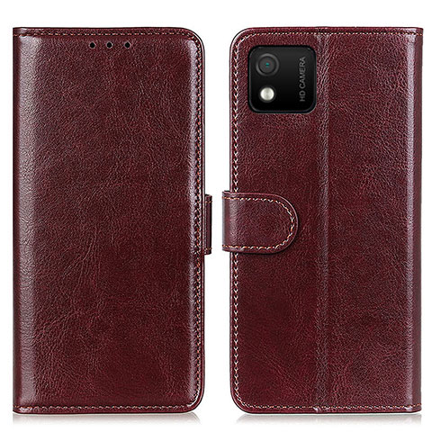 Funda de Cuero Cartera con Soporte Carcasa M07L para Wiko Y52 Marron