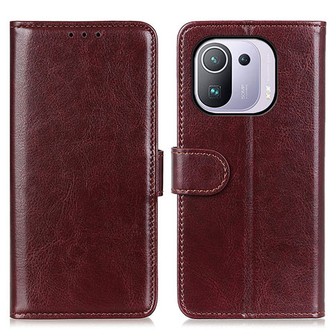 Funda de Cuero Cartera con Soporte Carcasa M07L para Xiaomi Mi 11 Pro 5G Marron