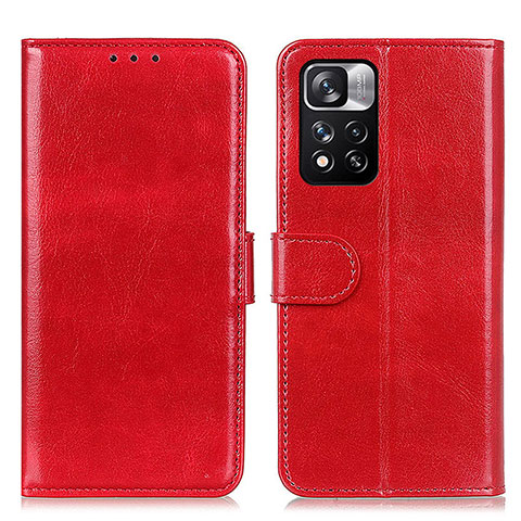 Funda de Cuero Cartera con Soporte Carcasa M07L para Xiaomi Mi 11i 5G (2022) Rojo