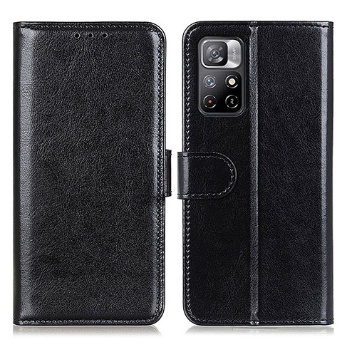 Funda de Cuero Cartera con Soporte Carcasa M07L para Xiaomi Poco M4 Pro 5G Negro