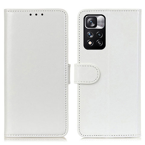 Funda de Cuero Cartera con Soporte Carcasa M07L para Xiaomi Poco X4 NFC Blanco