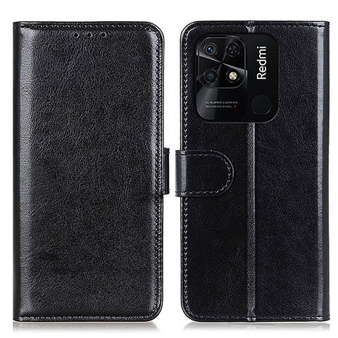 Funda de Cuero Cartera con Soporte Carcasa M07L para Xiaomi Redmi 10 India Negro