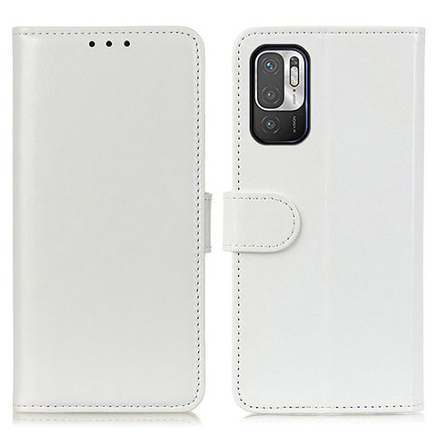 Funda de Cuero Cartera con Soporte Carcasa M07L para Xiaomi Redmi Note 10 5G Blanco