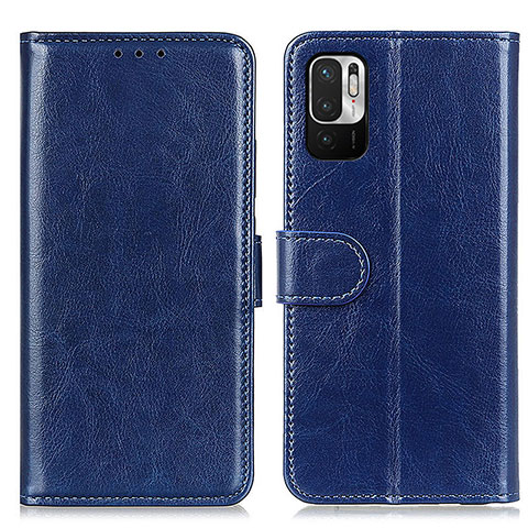 Funda de Cuero Cartera con Soporte Carcasa M07L para Xiaomi Redmi Note 10 JE 5G Azul