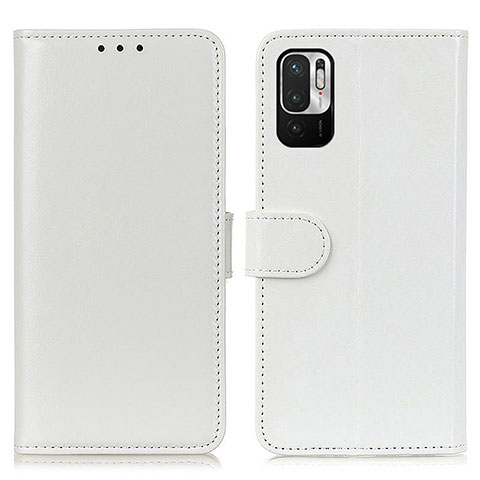 Funda de Cuero Cartera con Soporte Carcasa M07L para Xiaomi Redmi Note 10 JE 5G Blanco