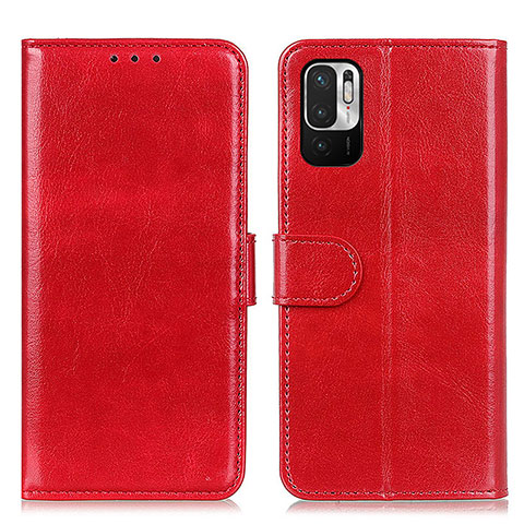 Funda de Cuero Cartera con Soporte Carcasa M07L para Xiaomi Redmi Note 10 JE 5G Rojo