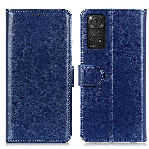 Funda de Cuero Cartera con Soporte Carcasa M07L para Xiaomi Redmi Note 11 4G (2022) Azul