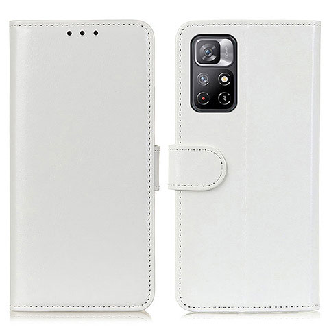 Funda de Cuero Cartera con Soporte Carcasa M07L para Xiaomi Redmi Note 11 5G Blanco