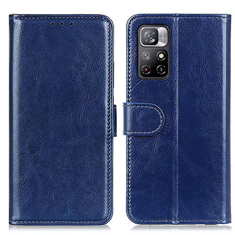 Funda de Cuero Cartera con Soporte Carcasa M07L para Xiaomi Redmi Note 11T 5G Azul