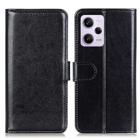 Funda de Cuero Cartera con Soporte Carcasa M07L para Xiaomi Redmi Note 12 Pro 5G Negro