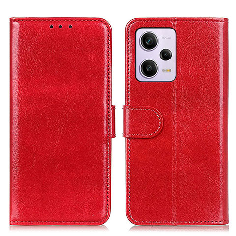 Funda de Cuero Cartera con Soporte Carcasa M07L para Xiaomi Redmi Note 12 Pro 5G Rojo