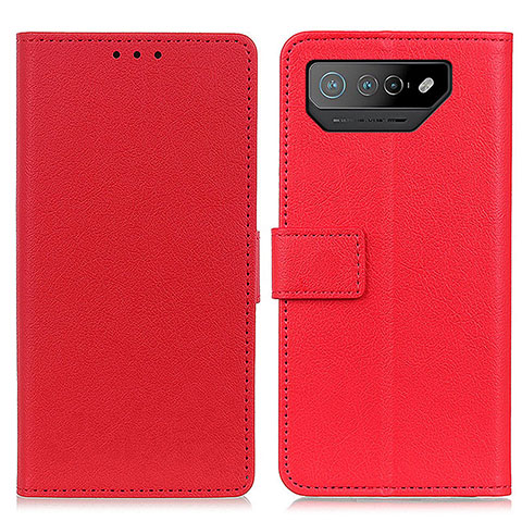 Funda de Cuero Cartera con Soporte Carcasa M08L para Asus ROG Phone 7 Pro Rojo