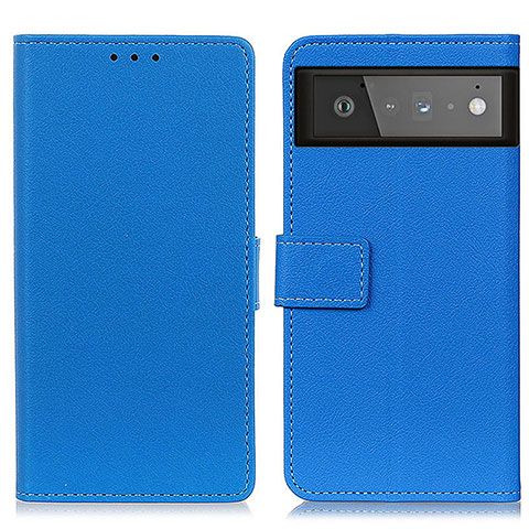 Funda de Cuero Cartera con Soporte Carcasa M08L para Google Pixel 6 5G Azul