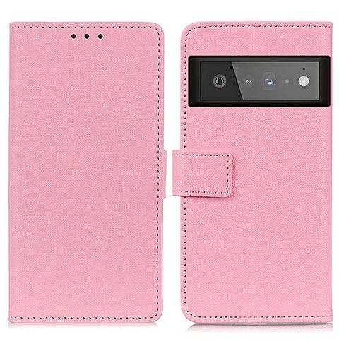 Funda de Cuero Cartera con Soporte Carcasa M08L para Google Pixel 6 Pro 5G Rosa