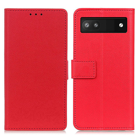 Funda de Cuero Cartera con Soporte Carcasa M08L para Google Pixel 6a 5G Rojo