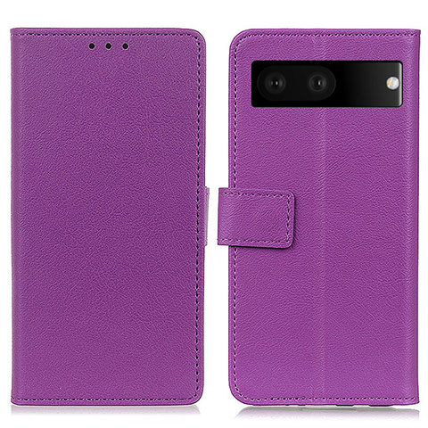 Funda de Cuero Cartera con Soporte Carcasa M08L para Google Pixel 7 5G Morado