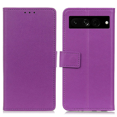 Funda de Cuero Cartera con Soporte Carcasa M08L para Google Pixel 7 Pro 5G Morado