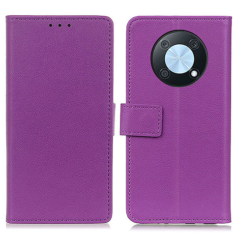 Funda de Cuero Cartera con Soporte Carcasa M08L para Huawei Enjoy 50 Pro Morado