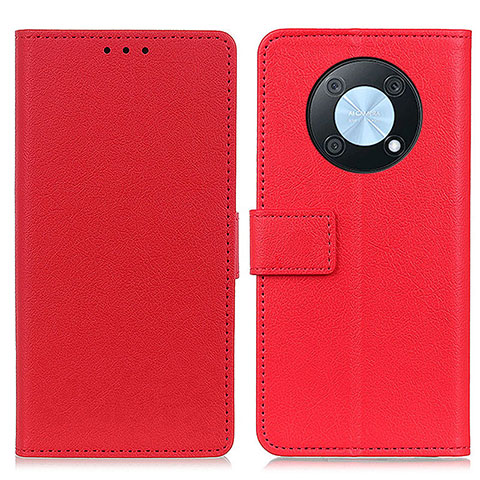 Funda de Cuero Cartera con Soporte Carcasa M08L para Huawei Enjoy 50 Pro Rojo