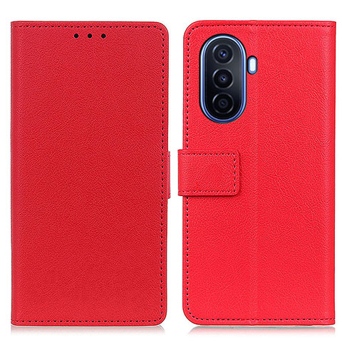 Funda de Cuero Cartera con Soporte Carcasa M08L para Huawei Enjoy 50 Rojo