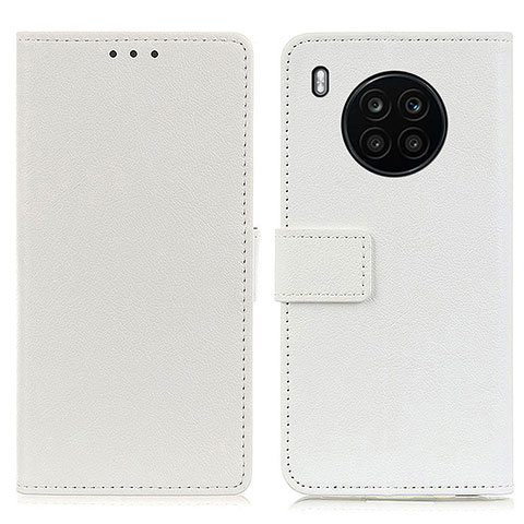 Funda de Cuero Cartera con Soporte Carcasa M08L para Huawei Honor 50 Lite Blanco