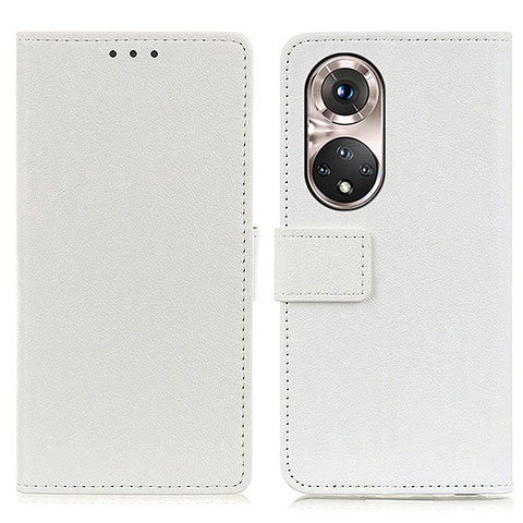 Funda de Cuero Cartera con Soporte Carcasa M08L para Huawei Honor 50 Pro 5G Blanco