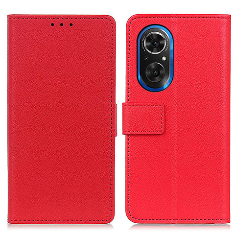 Funda de Cuero Cartera con Soporte Carcasa M08L para Huawei Honor 50 SE 5G Rojo