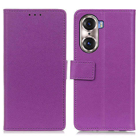 Funda de Cuero Cartera con Soporte Carcasa M08L para Huawei Honor 60 Pro 5G Morado