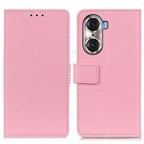 Funda de Cuero Cartera con Soporte Carcasa M08L para Huawei Honor 60 Pro 5G Rosa