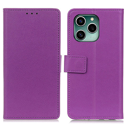 Funda de Cuero Cartera con Soporte Carcasa M08L para Huawei Honor 60 SE 5G Morado