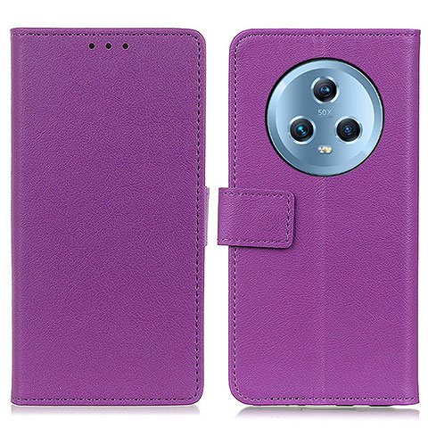 Funda de Cuero Cartera con Soporte Carcasa M08L para Huawei Honor Magic5 5G Morado