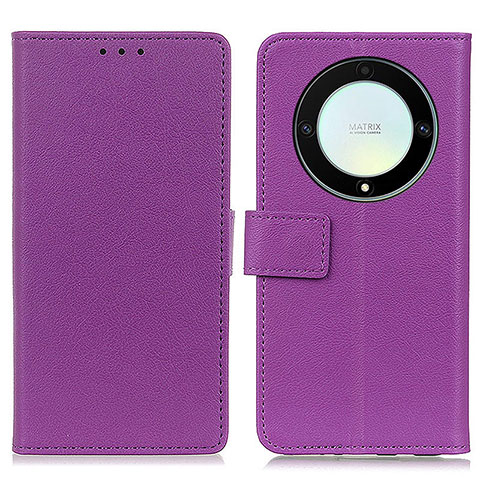 Funda de Cuero Cartera con Soporte Carcasa M08L para Huawei Honor Magic5 Lite 5G Morado