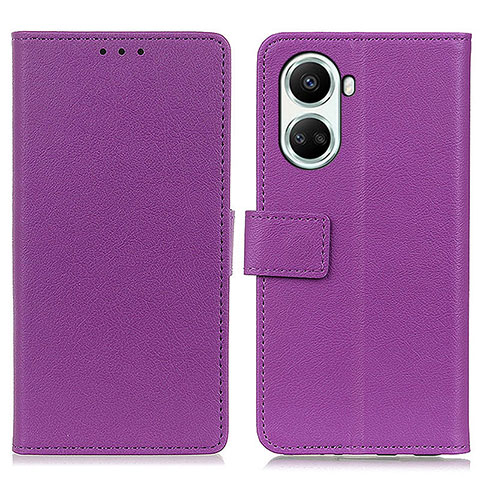 Funda de Cuero Cartera con Soporte Carcasa M08L para Huawei Nova 10 SE Morado