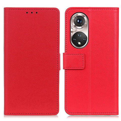 Funda de Cuero Cartera con Soporte Carcasa M08L para Huawei Nova 9 Pro Rojo