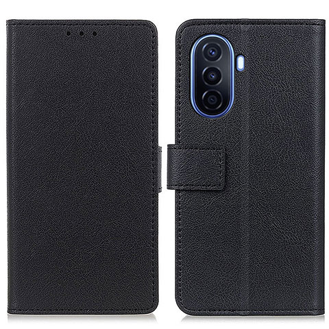 Funda de Cuero Cartera con Soporte Carcasa M08L para Huawei Nova Y70 Negro