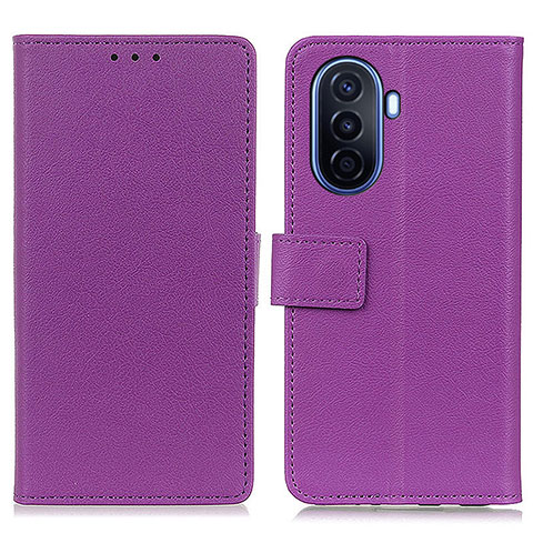 Funda de Cuero Cartera con Soporte Carcasa M08L para Huawei Nova Y70 Plus Morado