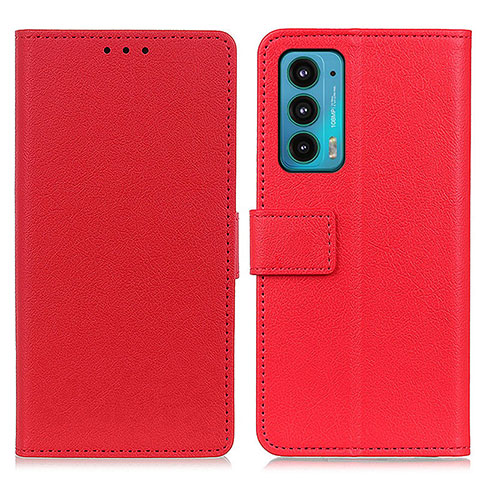 Funda de Cuero Cartera con Soporte Carcasa M08L para Motorola Moto Edge 20 5G Rojo